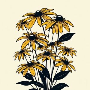 Black-Eyed Susans No. 2 Print